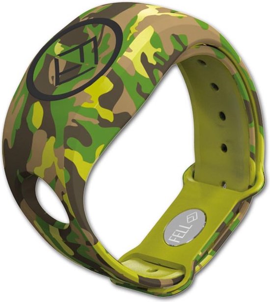 Bracelet FELL Marine MOB+™ Everglades camouflage jaune pour émetteur xFOB