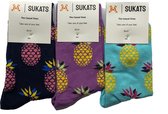 Sukats® The Casual Ones | 6 Paar | Maat 38-44 | One-Size | Unisex | Geruite en gestreepte Mix | Happy Fun Colorful Socks | Vrolijke Sokken