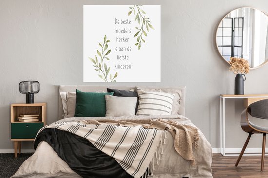 Affiche Citations - Les meilleures mères sont reconnues par les enfants les plus doux - Mère - Proverbes - 100x100 cm XXL