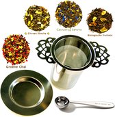 Luxe - Thee cadeau - Theepakket - Theeset - Met - Theezeef - Theefilter - Thee ei - Maatlepel - Thee - 80 kopjes - Losse thee - Thee pakket - Thee cadeau - Cadeaupakket  - Verjaard