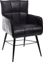 PTMD Jarno black buffalo leather chair