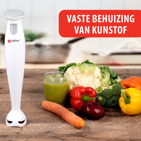 alpina Staafmixer - Pureerstaaf - 150 Watt - 1 Snelheid - Roestvrijstaal van Alpina — afbeelding 5