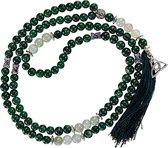 Edelsteen Mala Celtic Knot Groene Onyx & Zwarte Agaat