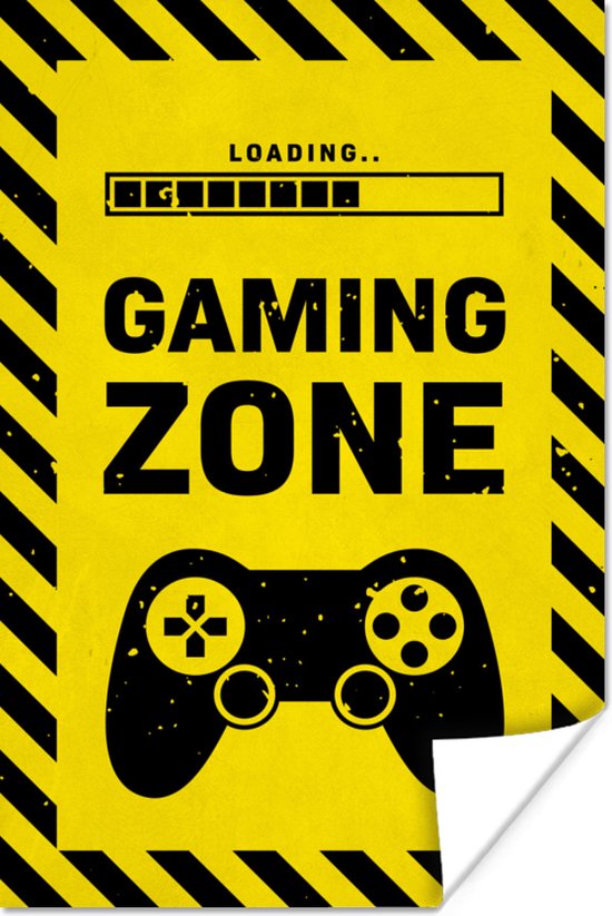 Game Poster - Gaming - Quotes - Controller - Gaming zone - Game - 40x60 cm - Game room decoratie