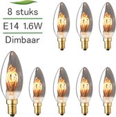 E14 LED lamp - 8-pack - Kaarslamp - 1.6W - Dimbaar - 2100K extra warm
