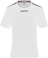 Masita | Sportshirt Heren & Dames Korte Mouw - Sevilla - Lichtgewicht Elastisch Voetbalshirt - Wit-Zwart - L