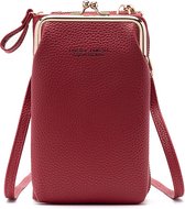 Telefoontasje - Rood - Compacte Schoudertas - De ideale Tas voor je telefoon, pasjes, brief- en muntgeld en meer - Red