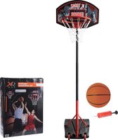 XQ Max Basketbalset - Basketbalstandaard - Verstelbaar van 1.38 m tot 2.5 m - Zwart/Oranje