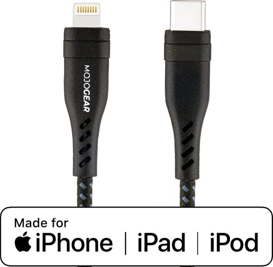 MOJOGEAR Apple Lightning naar USB-C kabel Extra Sterk | bol.com