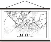 Affiche scolaire - Carte - Leiden - Pays- Nederland - 150x100 cm - Lattes noires