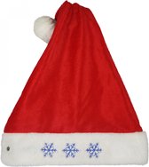 Peha Kerstmuts Sneeuwvlok 40 Cm Katoen Rood/wit One-size