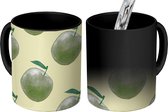 Magische Mok - Foto op Warmte Mokken - Koffiemok - Appels - Groen - Geel - Magic Mok - Beker - 350 ML - Theemok