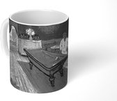 Mok - Het nacht café - Vincent van Gogh - Zwart - Wit - 350 ML - Beker