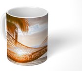 Mok - Zonsondergang - Hangmat - Palmboom - 350 ML - Beker