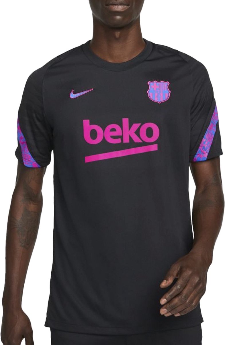 Nike FC Barcelona Strike Shirt Sportshirt Maat S Mannen zwart roze blauw bol