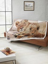 Leeuwen Fleece deken 130x160 cm