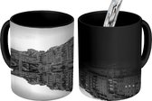 Magische Mok - Foto op Warmte Mok - Ponte Vecchio in de ochtend in Florence - zwart wit - 350 ML
