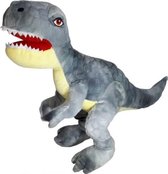 Dinosaurus T-Rex Pluche Knuffel (Grijs) 30 cm | Dino speelgoed peluche plush toy | Knuffelpop knuffeldier voor kinderen | Jurassic Park , Jurassic World | Draak Dragon Draken | T Rex
