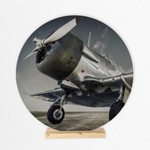 RVS fotocirkel Airplane  ⌀ 30