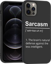 iMoshion Design voor de iPhone 12, iPhone 12 Pro hoesje - Quote - Zwart