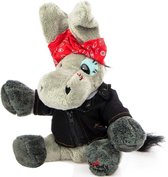 Ezel Rockstar outfit pluche knuffel 30 cm | Donkey Plush Toy | Ezeltje peluche knuffel | Knuffeldier voor kinderen