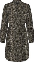 Vero Moda VMISA 7/8 BLK SHIRT DRESS WVN GA BF Dames Jurk  - Maat M