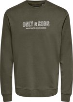 ONLY & SONS ONSDIRK LOGO CREW NECK SWEAT CS Heren Trui - Maat XL