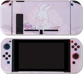 Nintendo Switch Harde Cover Optimale Beschermhoes - Cute Bunny and Train - Protection Case - Good Grip - Goede Kwaliteit - Kawaii - Schattig - Cute - Hard Shell Sleeve - Bunny - Japan - Konij