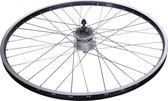 Kgs Voorwiel 28 Inch Naafdynamo Aluminium Zwart/zilver