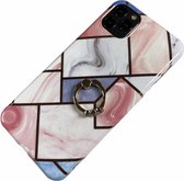 Apple iPhone 7 / 8 / SE - Silicone ring triangle zacht hoesje Jill roze - Geschikt voor