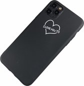 Apple iPhone 11 Pro - love you to zacht hoesje Eva zwart - Geschikt voor