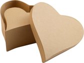 Cardboard box heart 13,5x14,5x6cm + 10x10,5x5cm set of 2