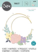 Sizzix Thinlits Snijmal Set - Floral Crescent Moon Frame - 10 stuks