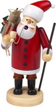 Rookmannetje als kerstman | Houten kerstdecoratie / wierookhouder | 32 cm hoog