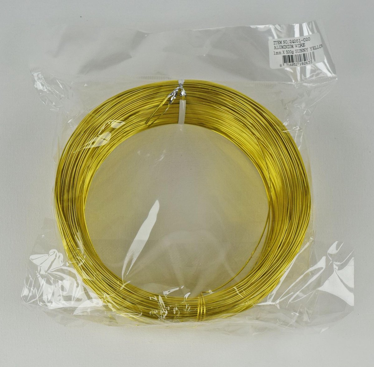 Vaessen Creative Aluminium Draad - 1mm - ±235m - 500g - Zonnig geel
