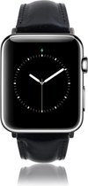 Convient pour Apple Watch Band - Cuir Zwart Rustique - 38/40/41mm - Connecteurs Gris Sidéral - Oblac®