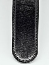 Leren riem zwart, voor automatische buckle, standaard patroon L125cm, H38mm, D4mm