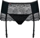 Miamor Jarretel Gordel Met String - Zwart - Sexy Lingerie & Kleding - Lingerie Dames - Dames Lingerie - Jarretel Setjes