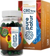 Pure Natur | CBD Capsules | 6mg 60 Pcs | Full Spectrum Capsules