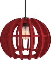 DECOBEL | DECO-VILT | Knikker | Maat S | Hanglamp - E27 - Woonkamer - Eetkamer - Duurzaam - Petfles - Industrieel | Rood 25