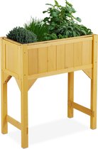 Relaxdays moestuinbak op poten hout - kweektafel balkon - moestuintafel -  plantentafel | bol.com
