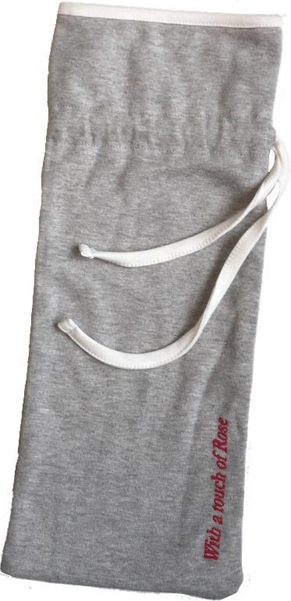 Goedkoopste With a touch of Rose Kruikzak – Grijs melange – Biologisch katoen – Fairtrade - hoes voor kruik