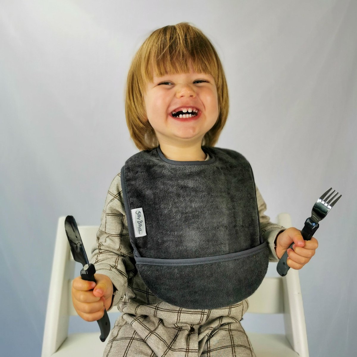 Goedkoopste Silly Billyz fleece pocket slab antraciet