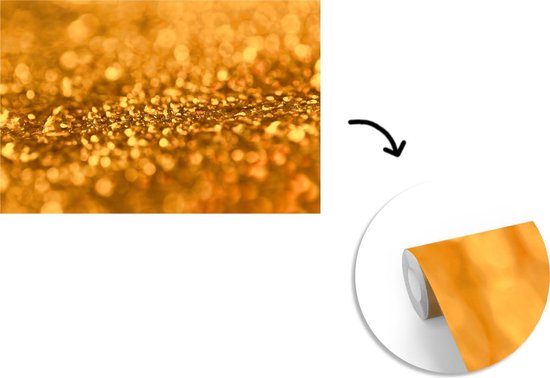Paillettes jaunes avec un fond d' fotobehang flou