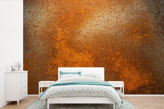 Kneden Het is goedkoop peddelen Behang - Fotobehang Metaal - Roest - Oranje - Breedte 525 cm x hoogte 350  cm | bol.com