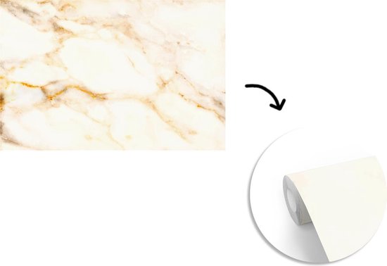 Papier peint - Papier peint Papier peint photo Marbre - Motifs - Wit - Largeur 330 cm x hauteur 220 cm
