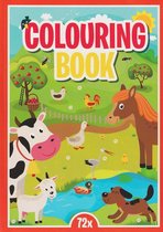 Colouring Book - Kleurboek - Boerderij - Kippen - Koeien - 72 Pagina's
