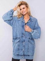 LANGE DAMES OVERSIZED DENIM SPIJKERJAS MAAT M