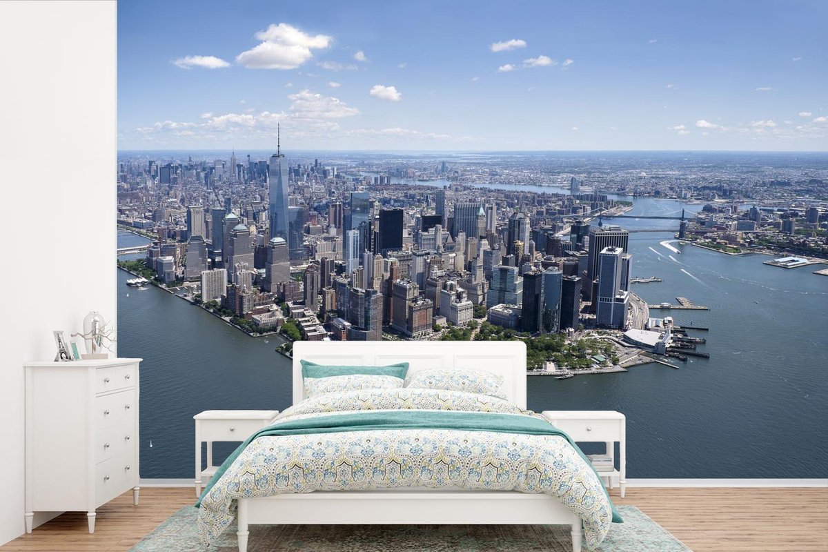Behang - Fotobehang New York - USA - Skyline - Breedte 390 cm x hoogte 260 cm