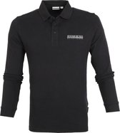 Napapijri Erber Long Sleeve Polo Zwart - maat XL